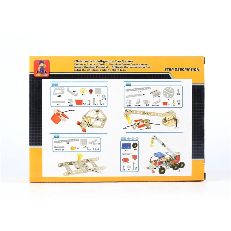 

INBEAJY 2018 new high quality City Build Metal Toy Metal DIY Model Vehicle Improve Move Artifice for Age 8+ fifth set of