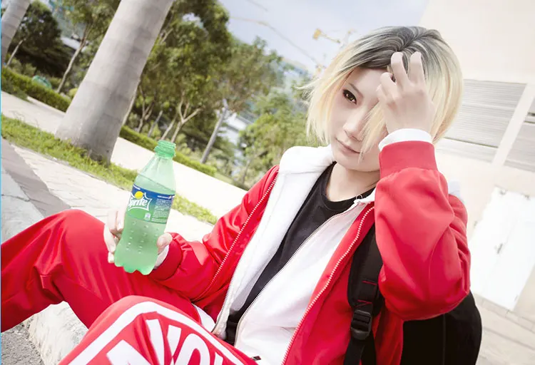 QC HSIU высокое качество Аниме Haikyuu! Kenma Kozume Косплей парик короткий желтый костюм играть парики Хэллоуин костюмы волосы