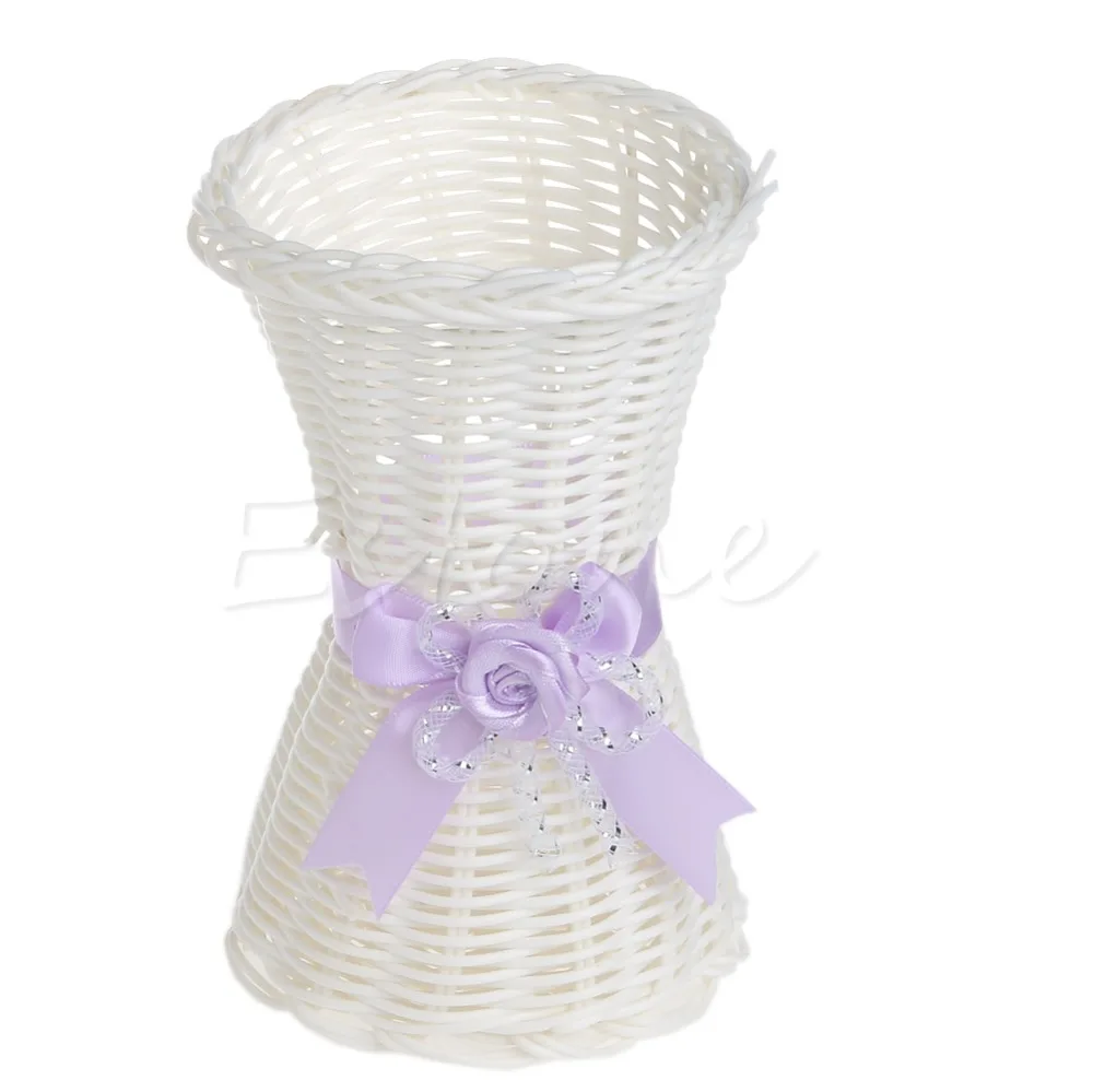 1Pc Artificial Rattan Vase Flower Fruit Candy Storage Basket Garden Party Decor | Дом и сад