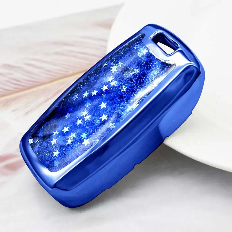 Blue- Only 1 Case ТПУ автомобильный чехол для ключей для Kia K3 K3S K4 K5 KX3 KX5 Sportage R Sorento Carens Carnival Shuma Quicksand Smart дистанционный брелок Защитная крышка - Название цвета: Blue- Only 1 Case