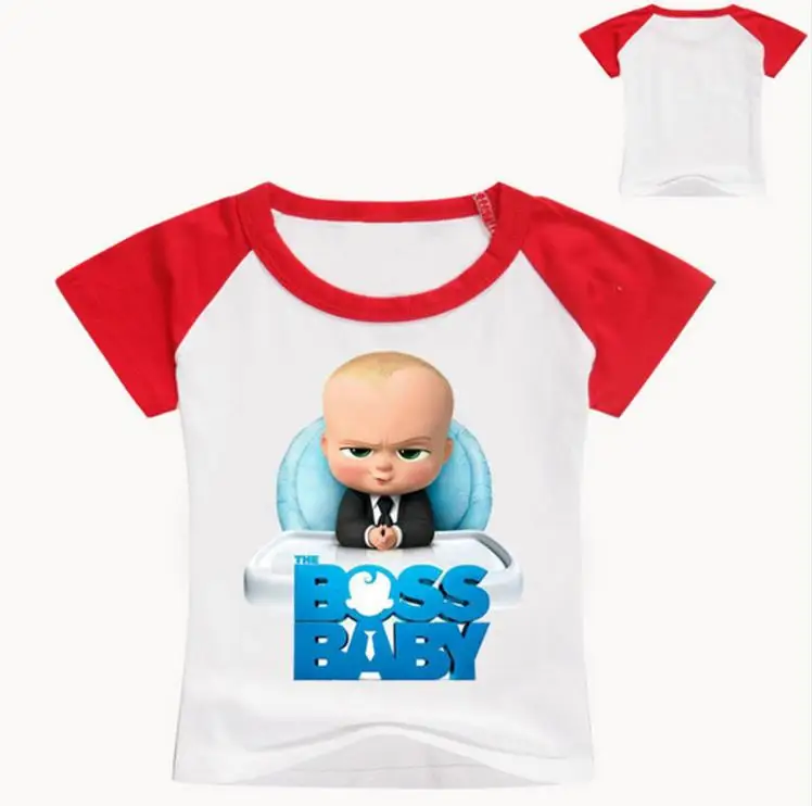 Детская одежда с 3D-принтом «Босс», с героями мультфильмов, с короткими рукавами, рубашка красная спортивная футболка, детские топы для мальчиков, футболки для девочек, летняя футболка - Цвет: style 2