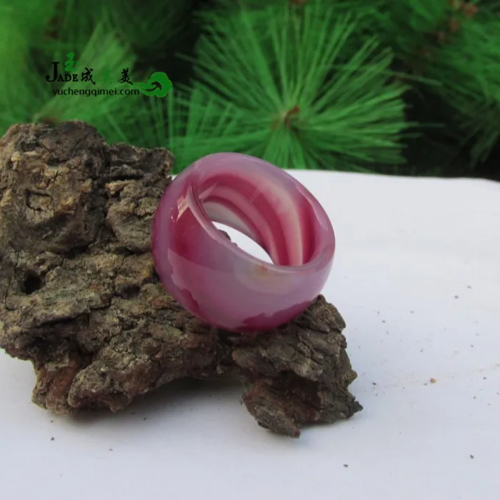 19 7 натуральное ледяное кольцо Топ Фиолетовый Цвет Халцедон Агат Нефритовое