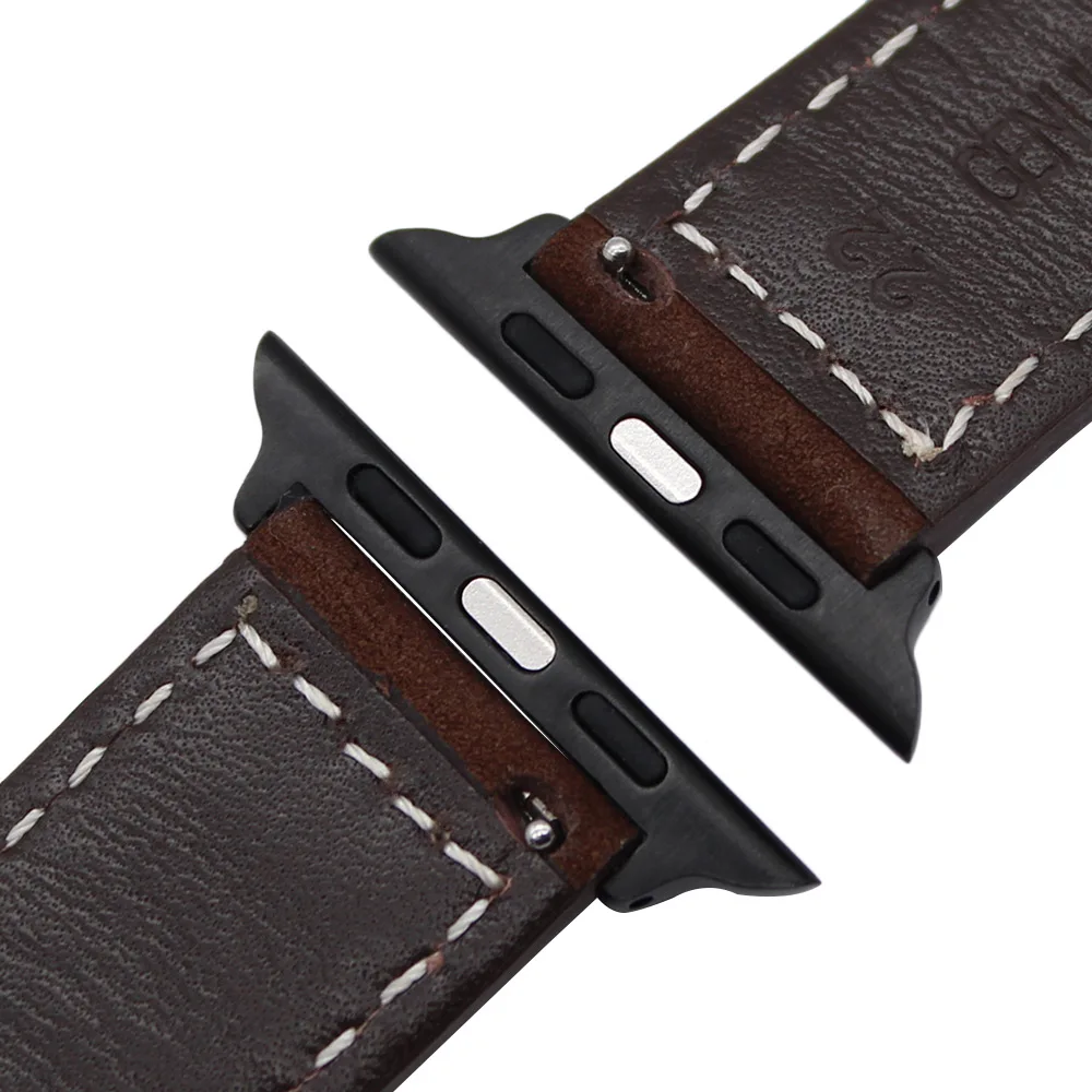Ремешок из натуральной кожи для iWatch Apple Watch 38 мм 40 42 44 SE Series 6 5 4 3 2 1 | Наручные часы