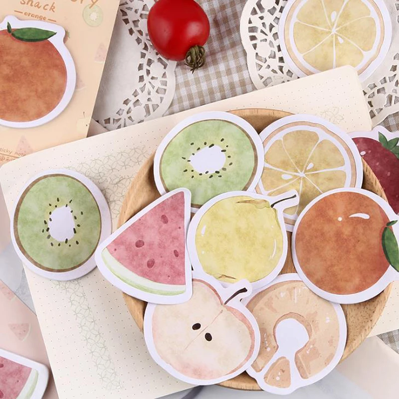 1 шт. Симпатичные бумажные блокноты для заметок с изображением фруктов апельсин