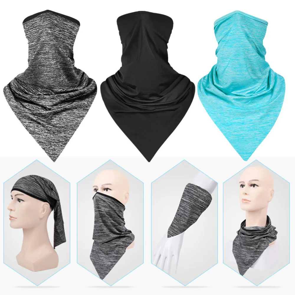 Windproof Cycling Face Mask Sport Riding Anti-Dust Headscarf Half Masks Bandanas Ice Silk Bicycle Ski | Спорт и развлечения
