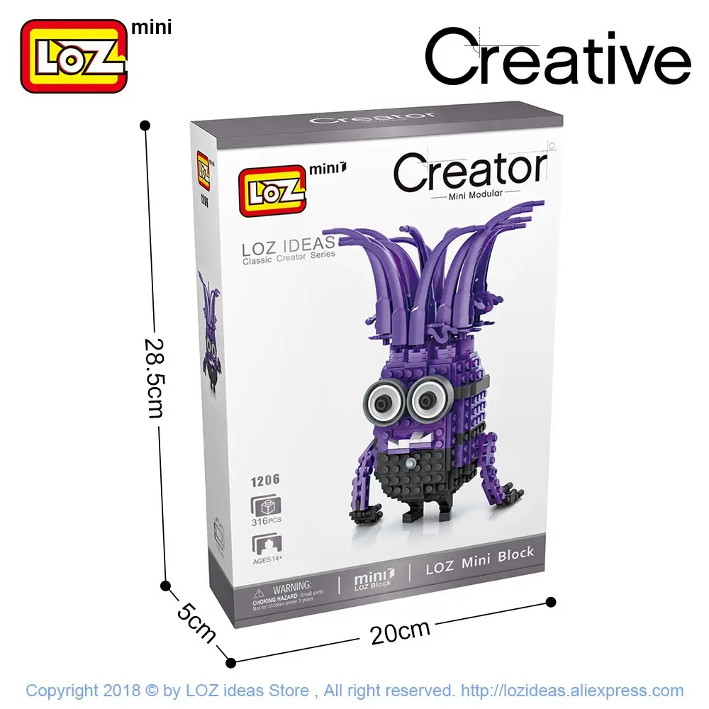 Лоз мини-блоки аниме мультфильм персонаж кирпич развивающие игрушки для детей