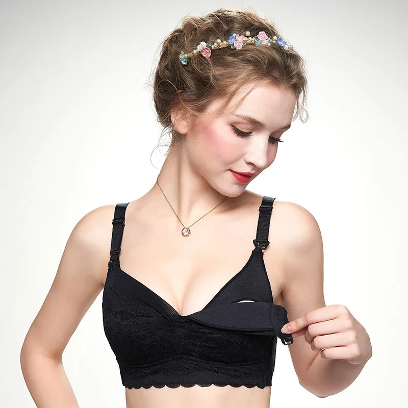 Lace Maternity Bras Best Nursing Bra Padded Breastfeeding Pregnancy Lingerie Cotton Underwear Anti Sagging | Мать и ребенок