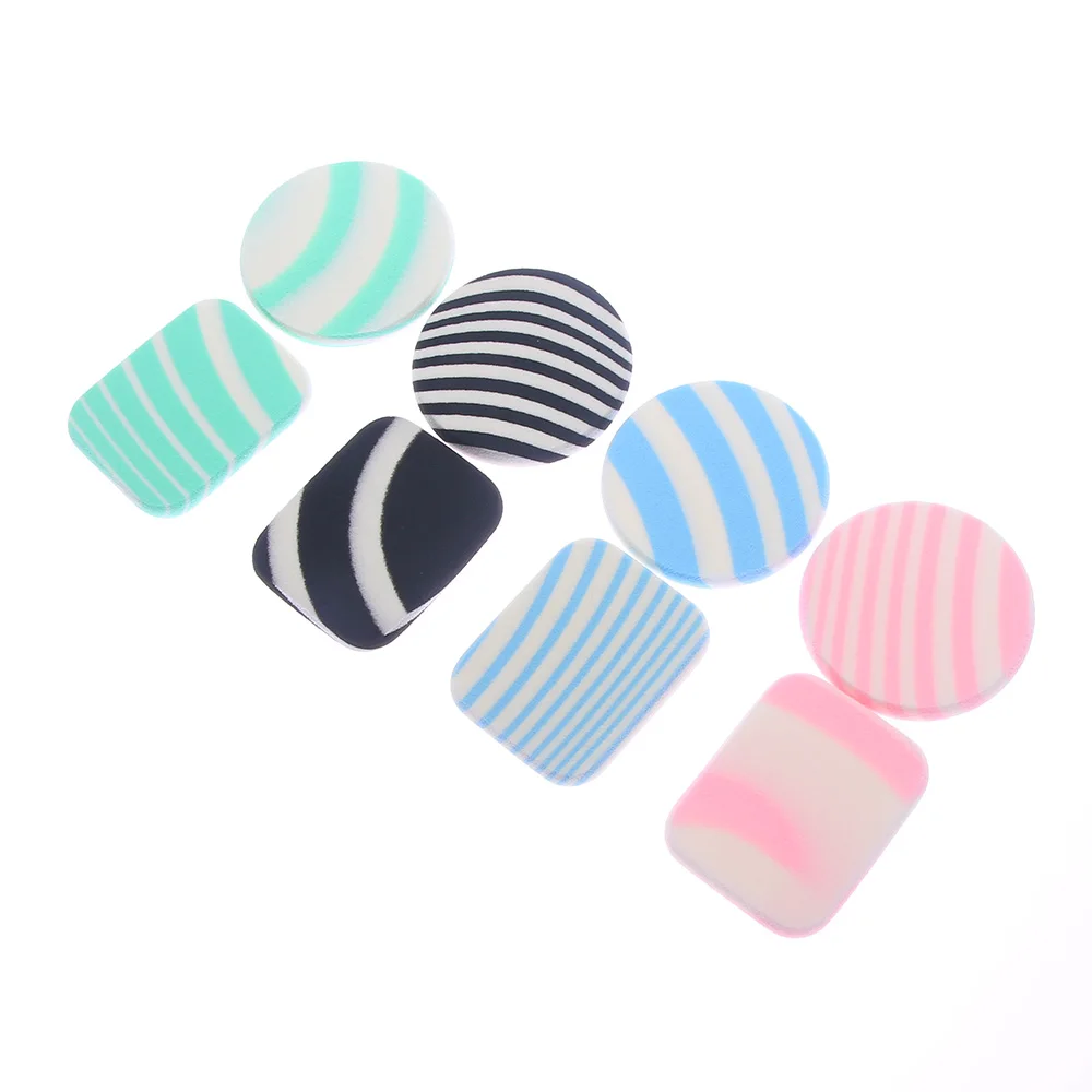 Мягкая губка для макияжа в полоску зебры 2 шт. |