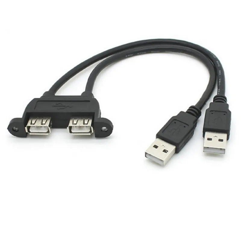 Cablecc CY комбинированный двойной USB 2 0 штекер гнездо Удлинительный кабель 20 см с