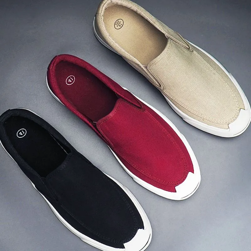 

Designer Canvas Shoes For Men Spring Summer Comfortable Breathable Casual Shoes Men Fashion Brand Flat Loafers Man Shoes