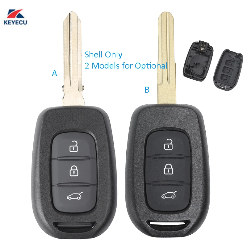 Запасной чехол KEYECU для дистанционного ключа с 3 кнопками Renault Duster Trafic Clio4 Master3 Logan