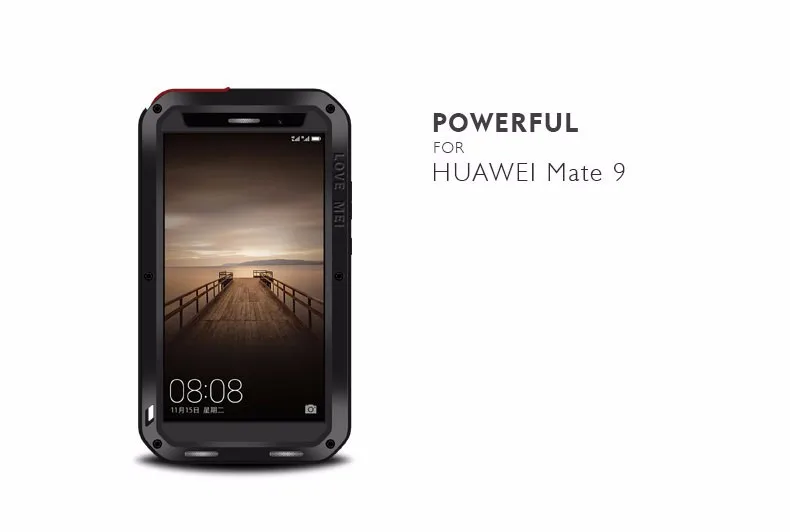 LOVE MEI мощный чехол для huawei mate 20 Lite 9 чехол для телефона для huawei mate 9 Pro противоударный алюминиевый Gorilla glass чехол для телефона