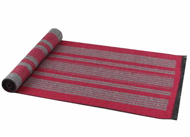 Мужские полосатые шарфы бордового цвета с серыми полосками шарф Зимний теплый