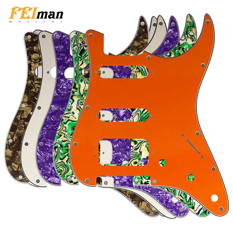 

Pleroo Guitar Pickguards Suit for 11 Screw Hole USA And Mexican Strat Deluxe Humbucker HSS Guitar Scratch Plate Free Ship