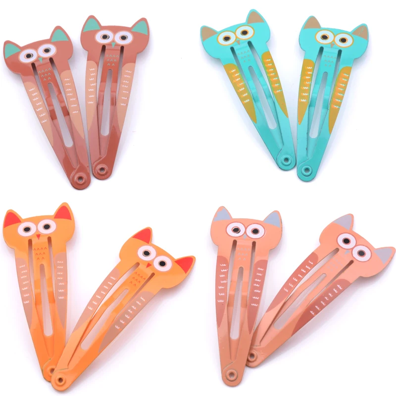 2 шт./упак. новые детские заколки для волос с милыми мультяшными животными BB