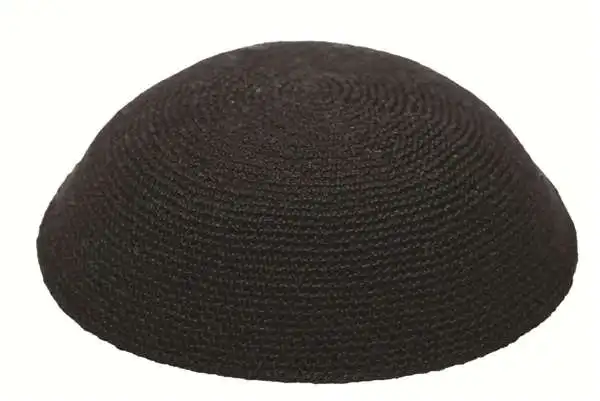 Высокое качество ручной работы черный вязаный YARMULKE KIPPAH KIPPOT различные размеры