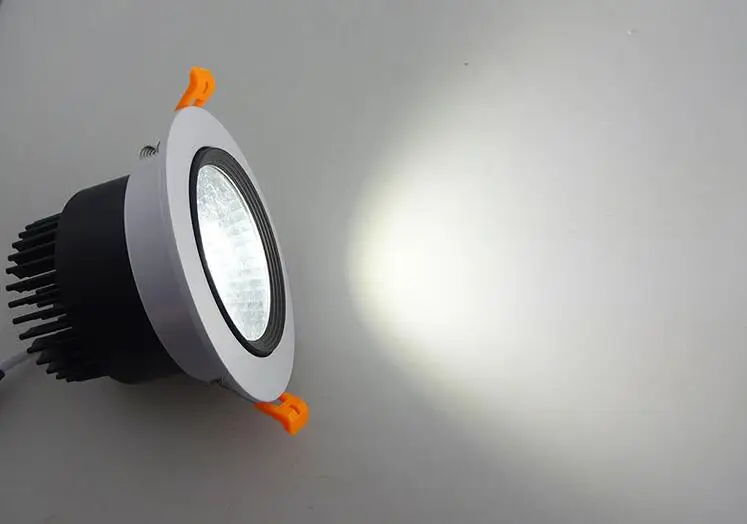 1 шт. светодиодный COB даунлайт с регулируемой яркостью ac110-240V 10 W 15 W утопленный светодиодный точечный потолочный светильник лампочки Освещение в помещении
