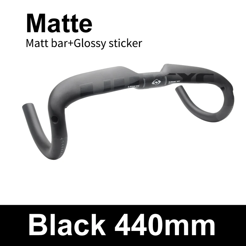 Ullicyc 440mm ULLICYC дорожный велосипедный гоночный матовый/глянец полностью углеродный руль Внутренний кабель углеродное волокно для велосипеда, руль 31,8*400/420/440 мм WB240 - Цвет: Ullicyc 440mm