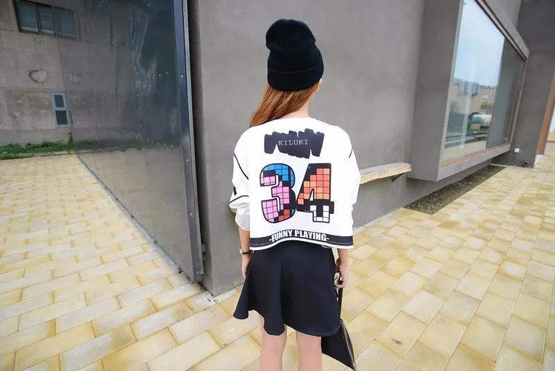 Женская Толстовка Harajuku с мультяшным принтом, укороченный топ в стиле панк, толстовка с капюшоном в стиле хип-хоп, большие размеры, sudaderas mujer Kpop Feminino Moleton Hoddies