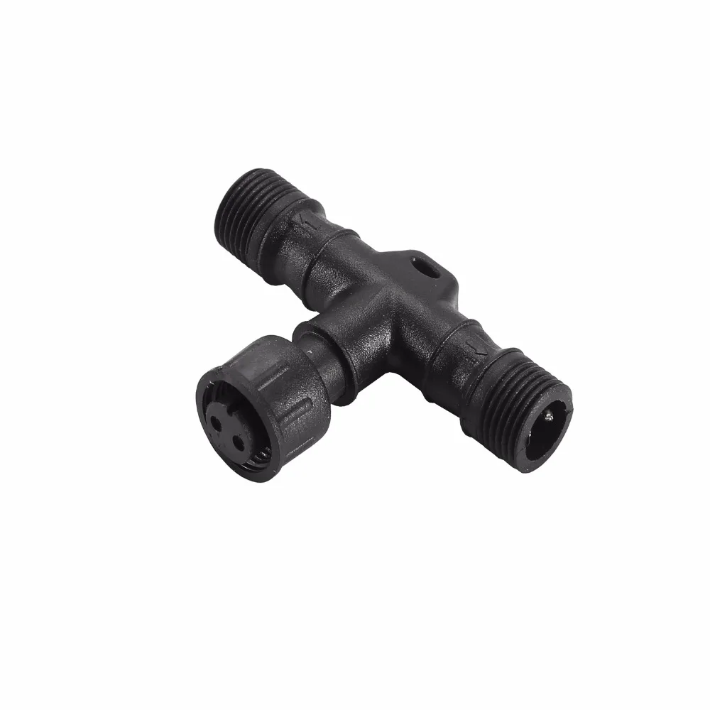 CE ROHS PC Черный 2 PIN/4 PIN T соединение высокое качество длительный срок службы 8 мм/12 мм разъемы водонепроницаемый разъем порт
