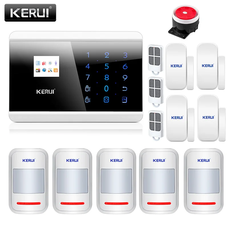 Kit 6 Kerui Android IOS APP пульт дистанционного управления GSM сигнализация охранных Русский Испанский Французский английский голосовые подсказки охранной сигнализации - Цвет: Kit 6