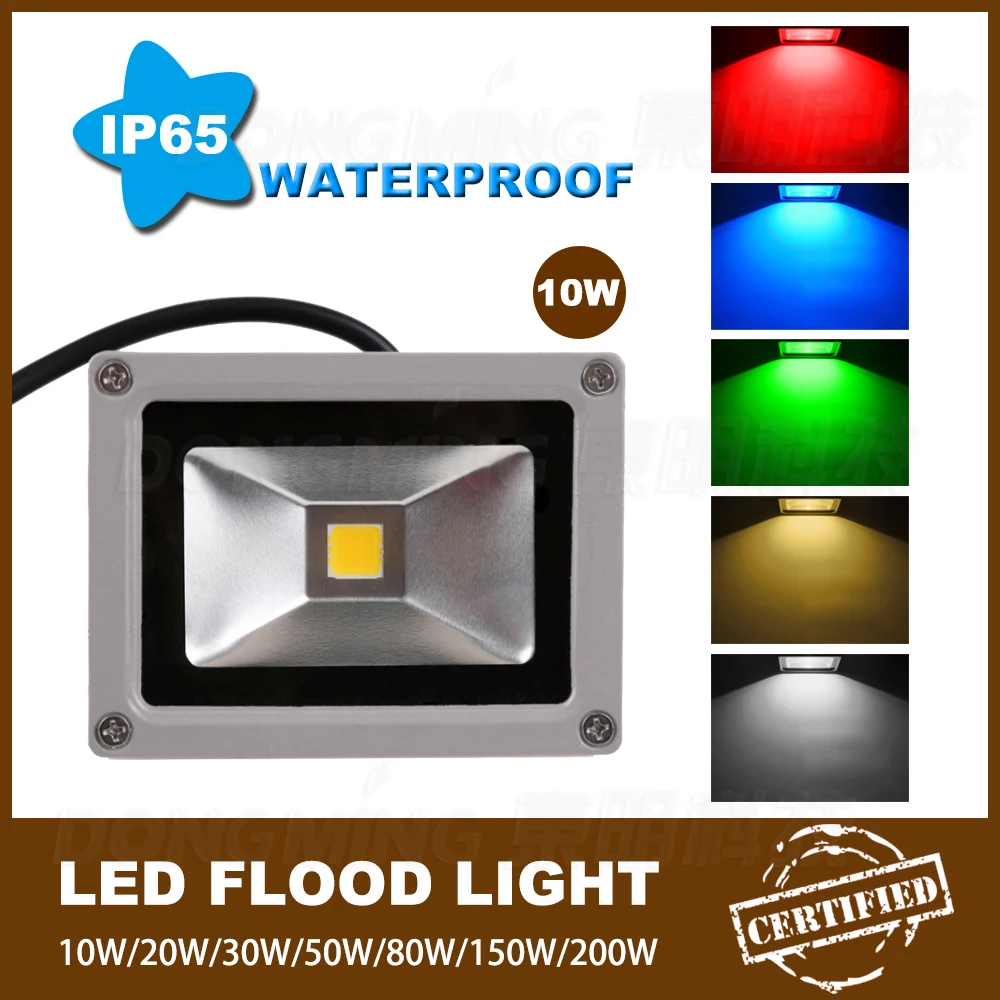 

10W LED Floodlight IP65 900LM AC85-265V cool white RGB LED flood light for outdoor lighting led spotlight