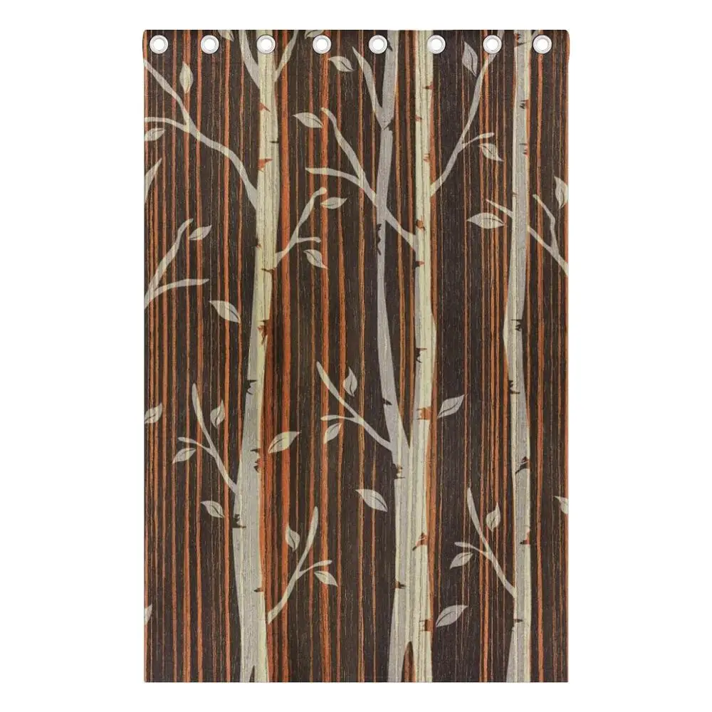 Занавески с изображением дерева затемняющие панели люверсы разделитель комнаты