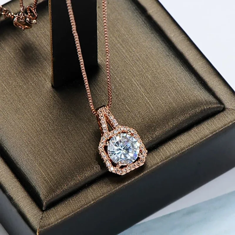 Ювелирные изделия 18 K золото moissanite алмаз ожерелье свадебные подарки MO-01-h01