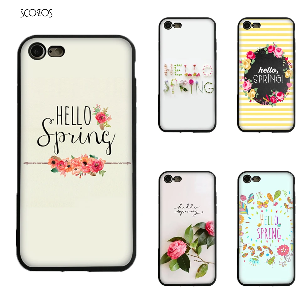 Hello Spring Silicone TPU phone case soft Cover For X 5 5S Se 6 6S 7 8 Plus #ia121 |