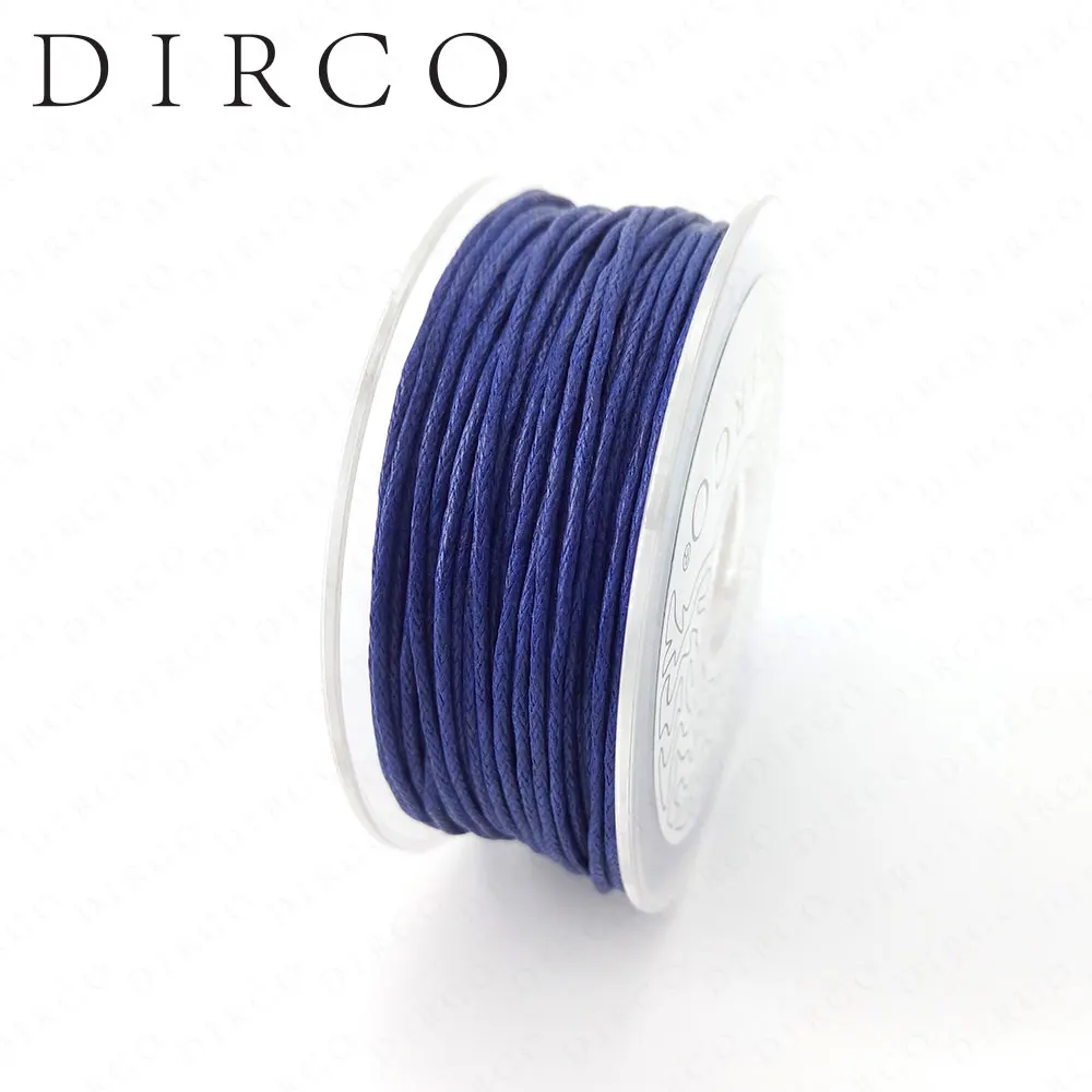 Blue 20JW10 Вощеный хлопковый шнур 1 мм 20 м/рулон для изготовления ювелирных изделий ручной работы браслет ожерелье Одежда Аксессуары Бисероплетение нити - Цвет: Blue 20JW10