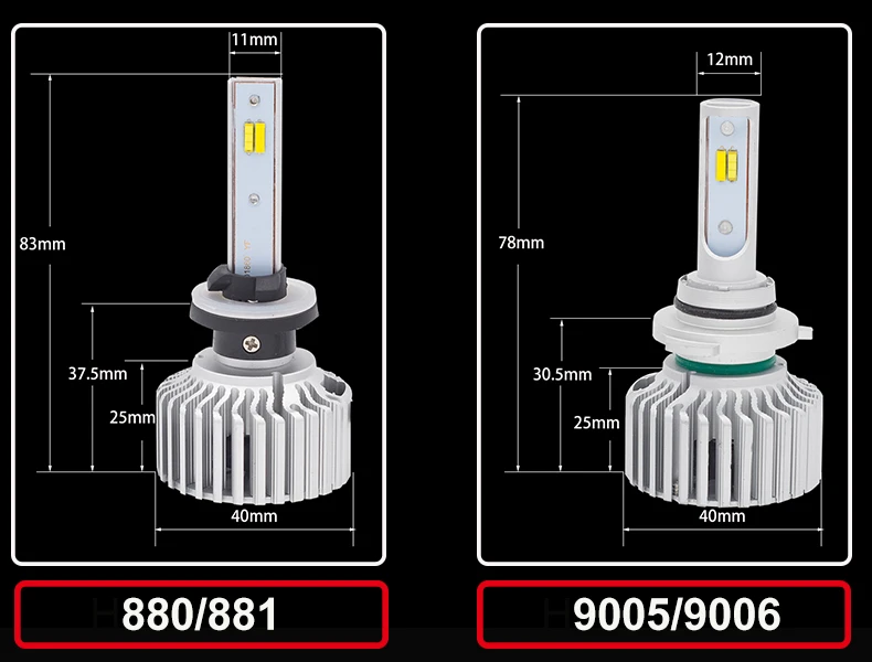 Uttril Автомобильная фара H4 Hi/Lo луч светодиодный H7 H1 H3 H8 H9 H11 880 881 9006 Canbus 3000 K 4300 K 6500 K Авто фара противотуманная фара