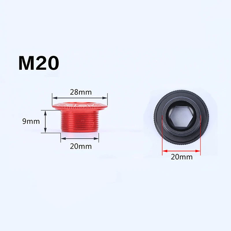 Risk M20X9 велосипедные болты Крышка Болт с ЧПУ AL-6061 MTB шатун крепежный болт с ЧПУ для Shimano M4000 M590 M596 M661 XT R