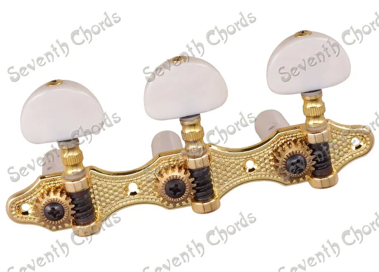 Набор из 2 предметов белая кнопка Золотая струна тюнинг колышки тюнеры машинные