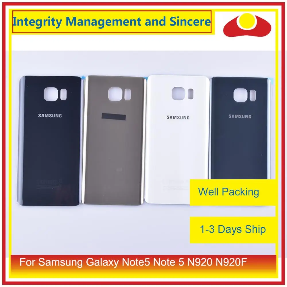 Оригинальный чехол для Samsung Galaxy Note5 Note 5 N920 N920F Задняя стеклянная крышка корпуса