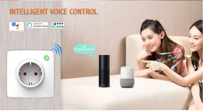 Rillpac KS-621 80*80 ЕС стиль умная настенная розетка подходит Alexa Google ITFFF, Smart Life app, дистанционное управление и функция таймера