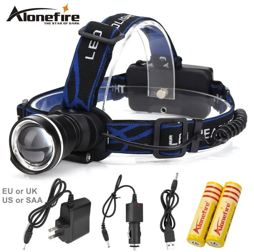 Black Head light D AloneFire HP87 налобный фонарь Cree XML T6 L2 светодиодный 5000лм налобный фонарь с зумом Головной фонарь для кемпинга 18650 перезаряжаемый аккумулятор - Испускаемый цвет: Black Head light D