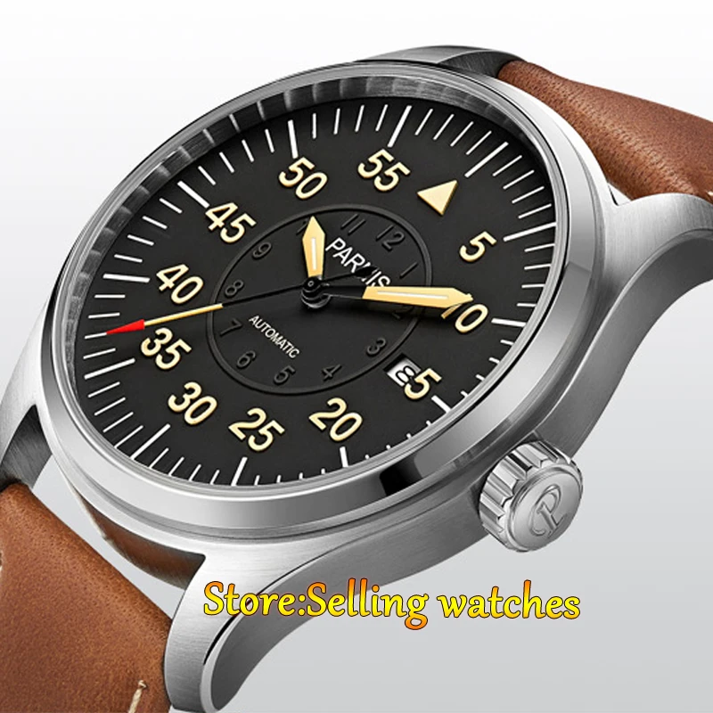 Часы мужские автоматические с сапфировым стеклом 44 мм | Наручные часы