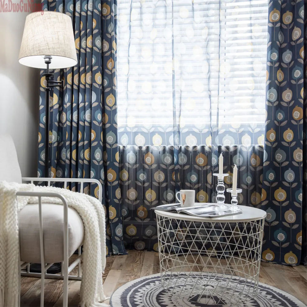 Elegant Modern Leaves Pattern Blackout Windows Curtains for Living Room Bedroom Kitchen Decorative Window Screening | Дом и сад