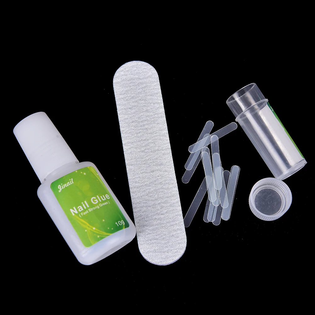 12 шт. в упаковке эластичное волокно накладные ногти для ног &quotфранцзуский