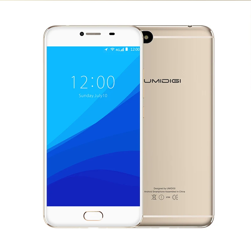 Оригинал UMI UMIDIGI C ПРИМЕЧАНИЕ MTK6737T Android 7.0 3 ГБ + 32 1.5 ГГц Quad Core 5.5 Дюймов 3800 мАч 2.5D