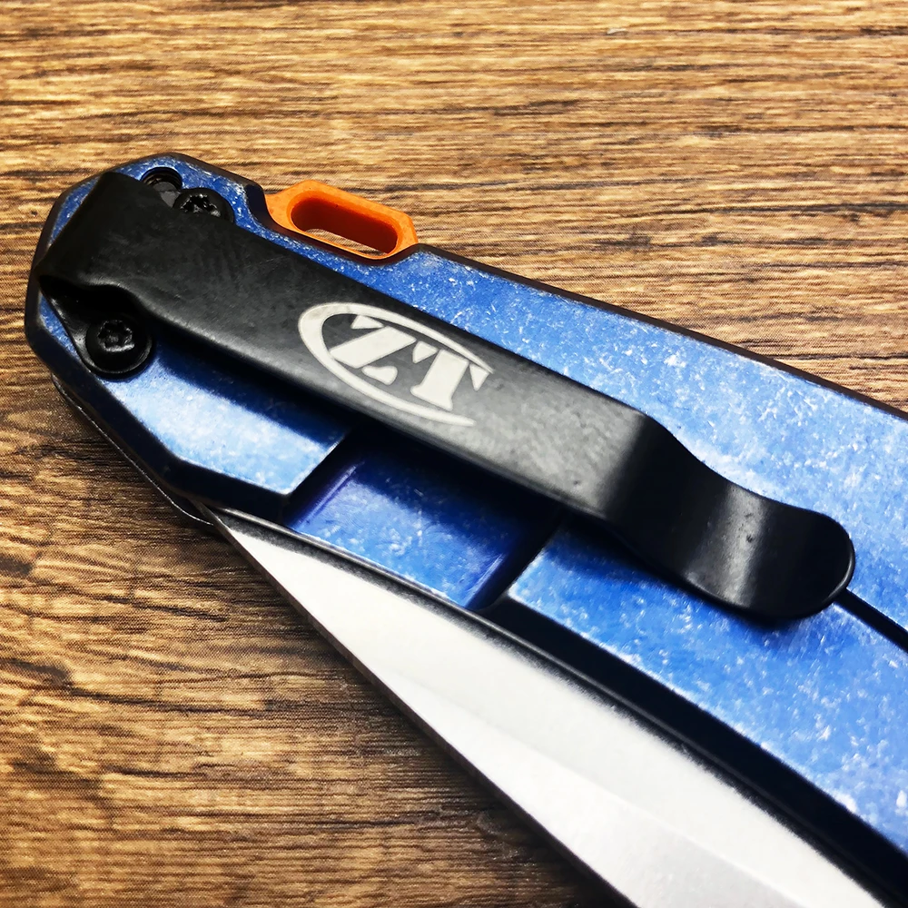 ZT0220 тактический складной нож D2 лезвие+ стальная ручка титановое покрытие Флиппер для выживания на открытом воздухе походный карманный нож для повседневного использования