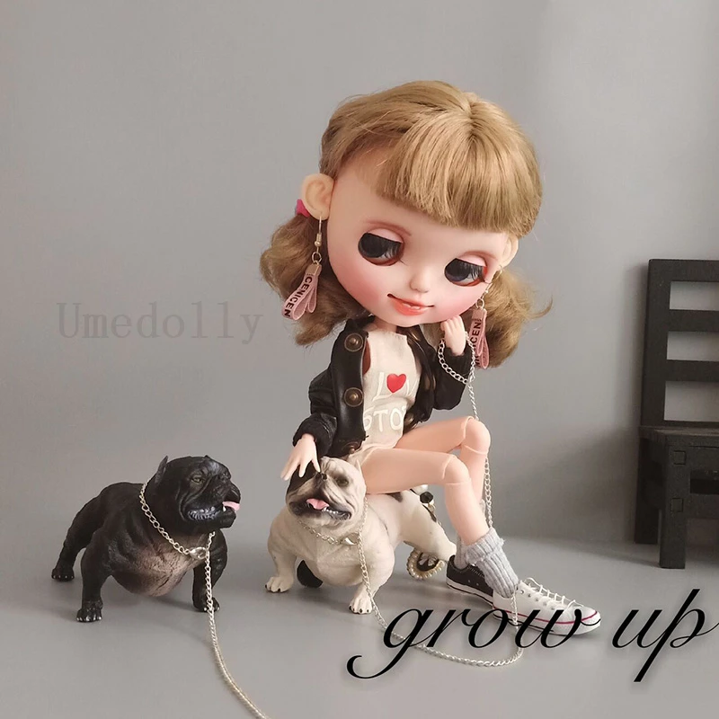 Милый миниатюрный кукольный домик для собак 1/6 BJD Blyth Барби украшение дома
