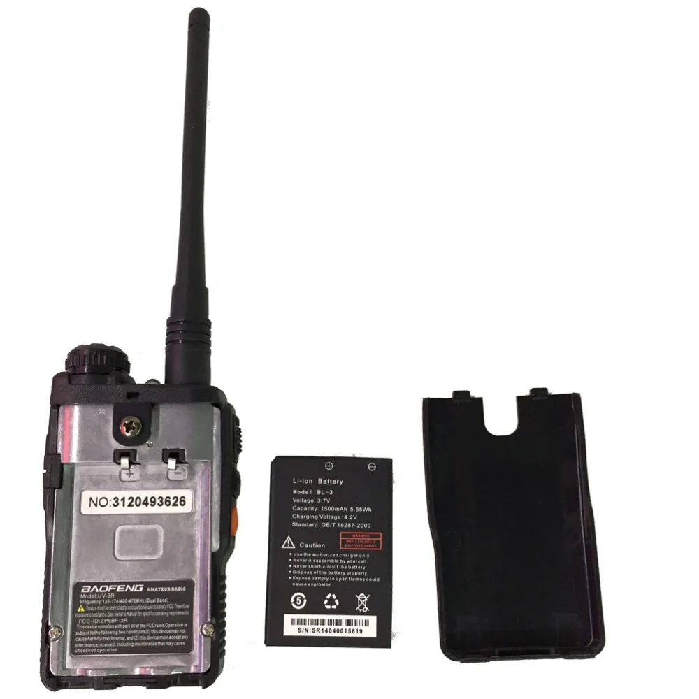 Baofeng UV 3R рация 10 км 2 Вт 99CH UHF VHF FM VOX Pofung walk talk двухдиапазонный двухсторонний