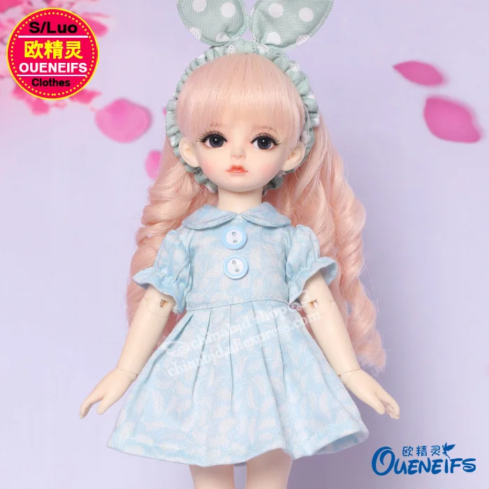 BJD SD кукольная одежда 1/6 милый костюм синяя девочка принцесса ковбой летнее платье для Littlefee или Yosd тело YF6-168 кукла аксессуары