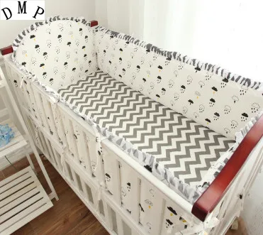 

5PCS Cartoon baby set cot nursery bedding kit bed around бортики в кроватку (4bumper+sheet)