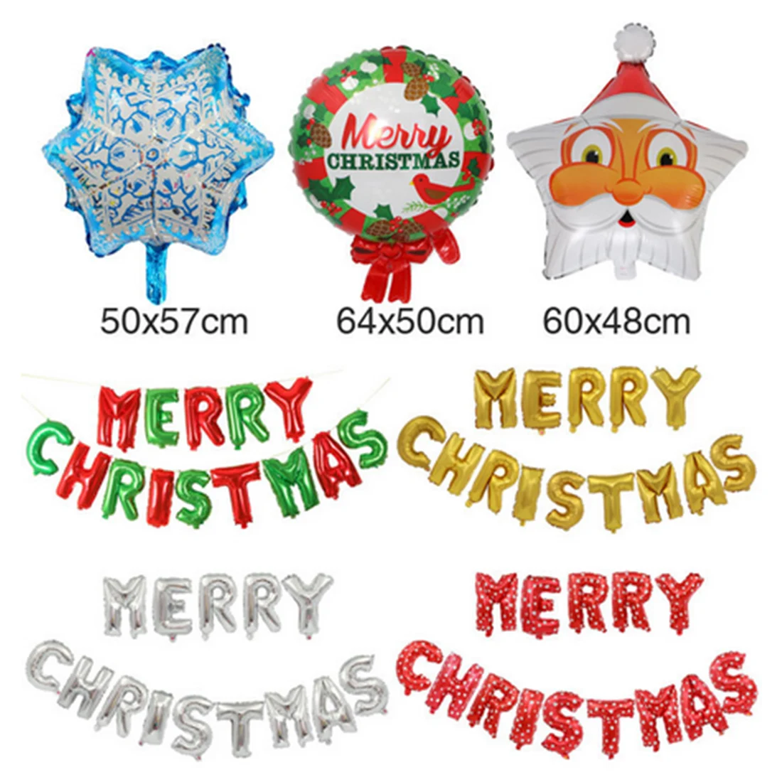 3D стерео Санта Клаус фольгированные воздушные шары для рождественской вечеринки