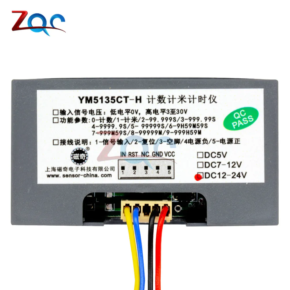 DC 12 V-24 V 0,5" светодиодный счетчик цифрового дисплея Панель 0-99999 100/S Pusle сигнал PNP NPN близость Swtich Датчик Холла 15V лучший