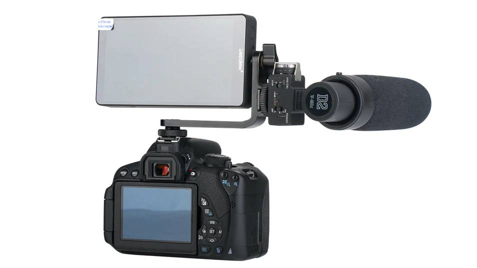 Микрофонная стойка L кронштейн ручка для камеры для монитора Gimbal светодиодный видео светильник крепление для микрофона с 2 холодными башмаками для DSLR камеры