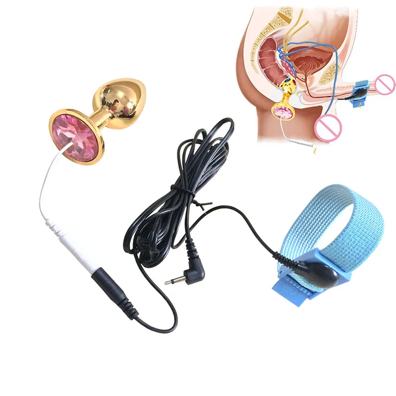 Новое поступление электрическим током Анальная пробка для массажа простаты и