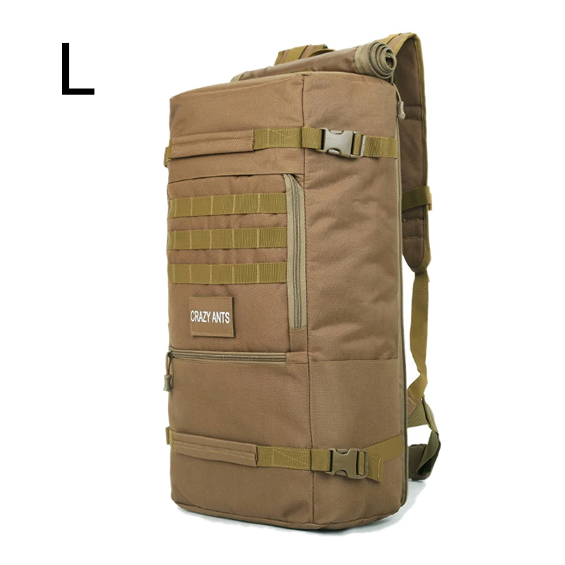 L Khaki 60L большой Ёмкость Пеший Туризм рюкзак для альпинизма восхождение модульное облегченное разгрузочное снаряжение из нейлона армии сумка куртка для походов и рыбалки XA808WA - Цвет: L Khaki